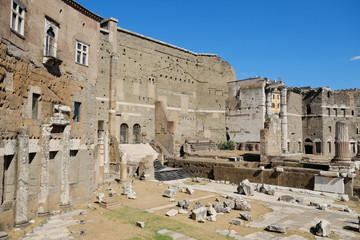 Italy: The Imperial Fora (Fori Imperiali in Italian) are a series of monumental fora (public squares), center of the Roman Republic and of the Roman Empire