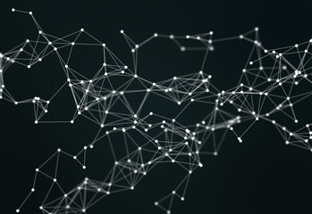 Poster - Image of abstract connected dots