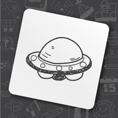 Sticker - UFO doodle