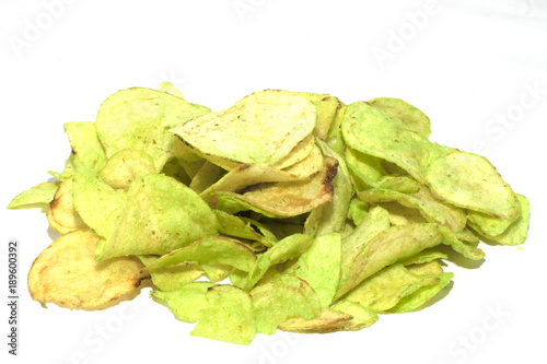 Fotografia, Obraz wasabi chips patatine giapponesi verdi