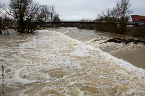 Zdjęcie XXL Powódź nad Dunajem w Rottenacker w dniu 24 stycznia 2018 r