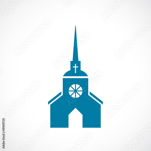 Fotomural Church with steeple vector icon