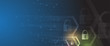 © kras99 - Technology security concept. Modern safety digital background