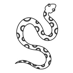 Wall Mural - Venomous snake icon, outline style