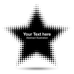 Wall Mural - abstract star halftone design element