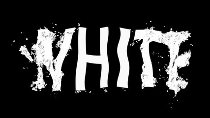 Wall Mural - White. vivid animation of words on an isolated background
