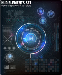 Poster - futuristic user interface. hud ui. abstract virtual graphic touch user interface. infographic. vecto