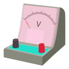 Poster - Voltmeter icon, cartoon style