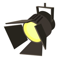 Poster - Movie or theatre spotlight icon, cartoon style