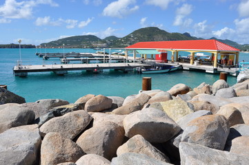 Canvas Print - Dock in St. Maarten