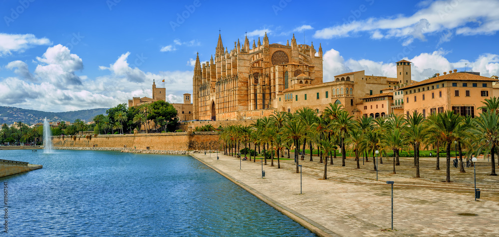 La Seu, the gothic medieval cathedral of Palma de Mallorca, Spain