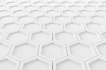 Wall Mural - abstract background of hexagon. 3d rendering.