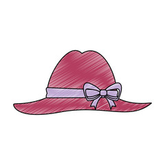 Sticker - summer female hat icon