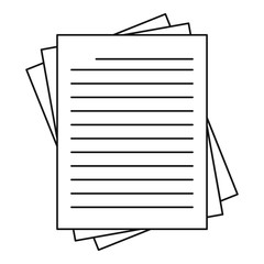 Poster - Vintage lined papers icon outline