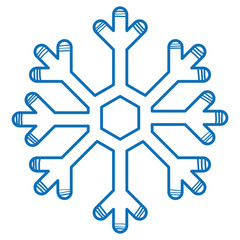 Sticker - snowflake weather isolated icon