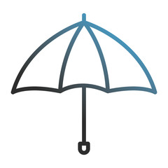 Poster - umbrella open isolated icon