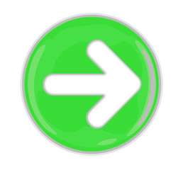 Poster - Button with arrow sign. Image with clipping path