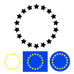 Poster - Stars in circle icon stock vector illustration graphic design