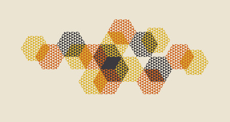 Wall Mural - geometric pattern vector illustration in retro 60s style. vintage 1970s geometry shapes graphic abst