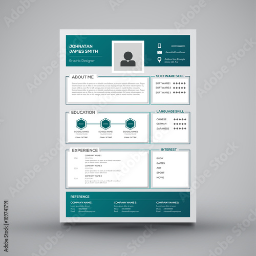 Green Curriculum Vitae Template Design Buy This Stock Vector And