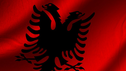 Wall Mural - Red and black Albania flag