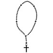 Holy rosary beads vector illustration. Prayer Catholic chaplet with a cross icons isolated on white background.