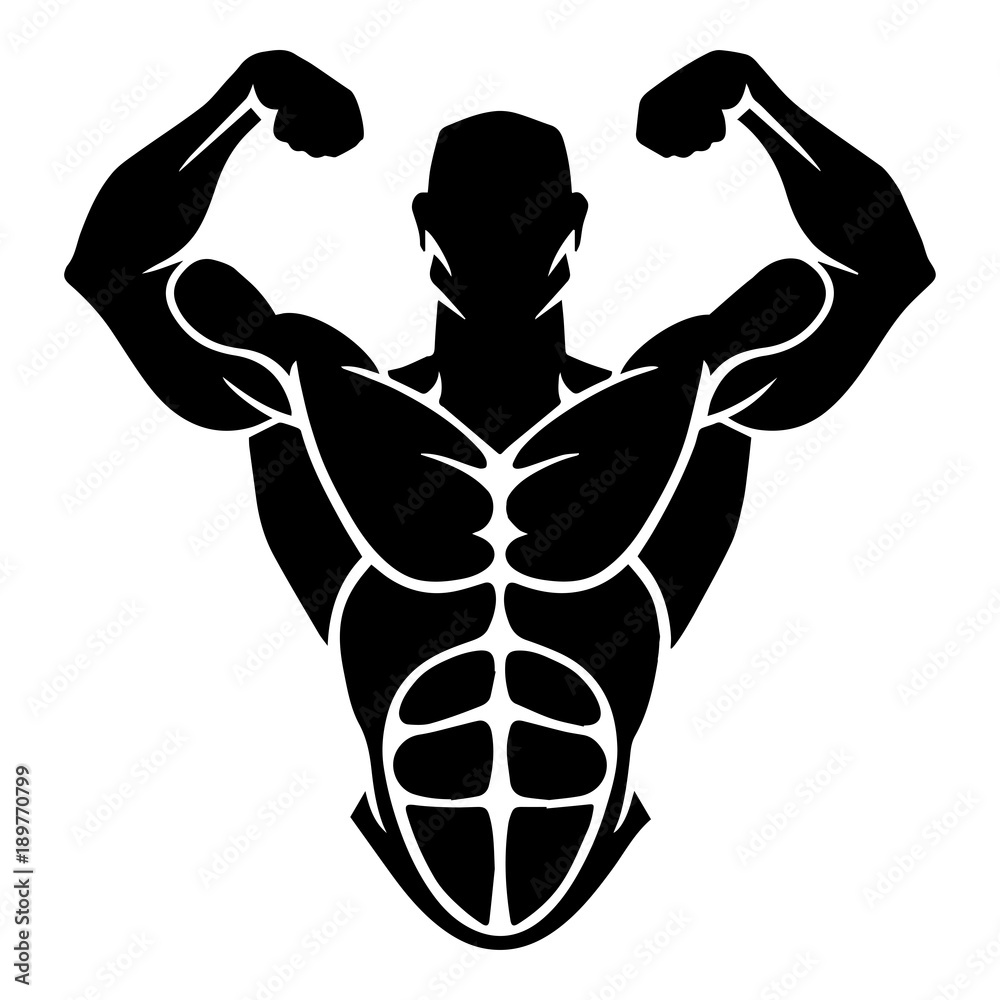 Bodybuilder Logo Template. Vector object and Icons for Sport Label, Gym  Badge, Fitness Logo Design, Emblem Graphics.Sport Symbol, Exercise Logo,  Woman Holding Weight Silhouette. Stock Vector | Adobe Stock, image size:1000x1000