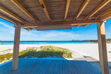 Poster - Wooden canopy by the sea in