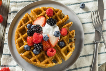 Poster - Sweet Homemade Berry Belgian Waffle