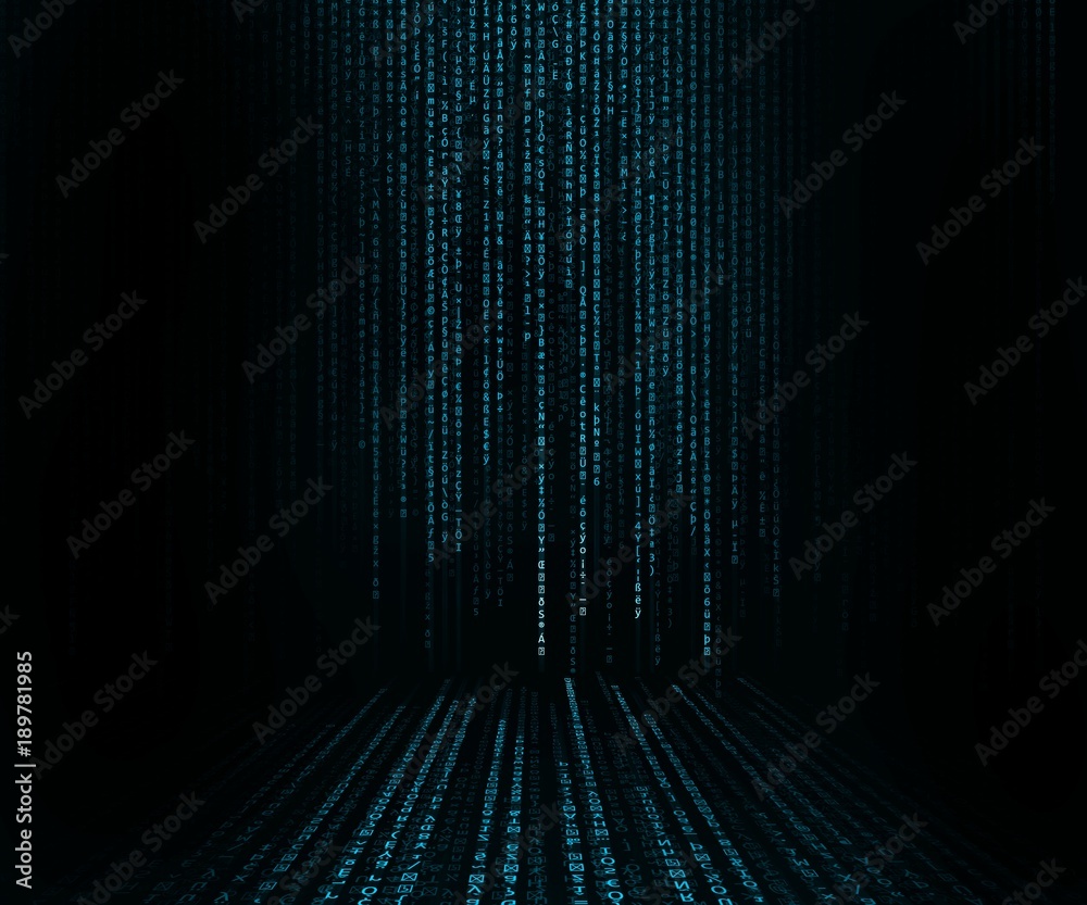 Blue matrix Stock Photo | Adobe Stock