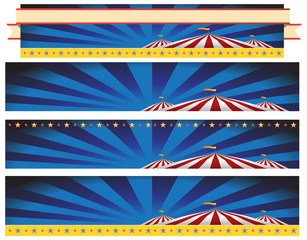 Poster - Circus Carnival Tent Banner Background Set