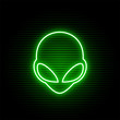 neon alien face