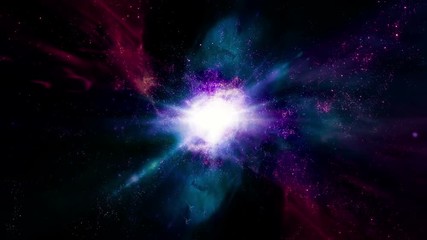 Wall Mural - Space 2081: Flying through star fields in space (Loop).