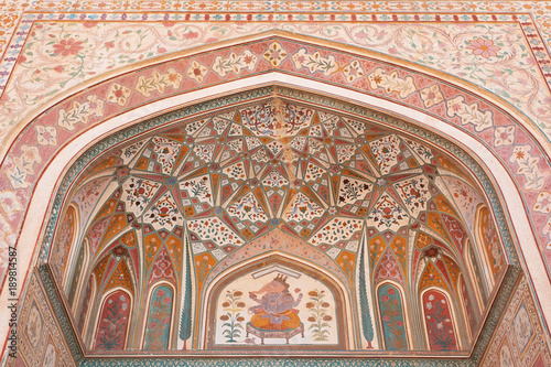 Art at Amer Fort Rajasthan India Canvas Print