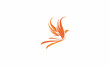 phoenix, sun, bird, fire, fly, emblem symbol icon vector logo