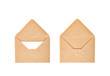 Opened paper envelope isolated