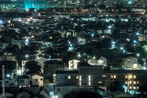 東京郊外の住宅地の夜景１ Stock Photo Adobe Stock