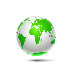 Wall Mural - green surround the globe planet earth