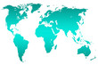 © Alexander - turquoise gradient world map, isolated