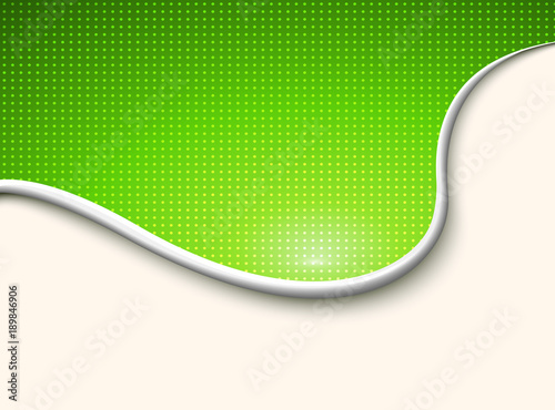 Abstract backround green, wavy 3d vector illustration