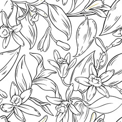 Sticker - vanilla seamless pattern