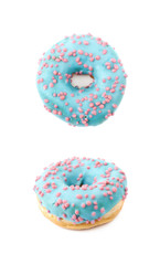 Wall Mural - Single glazed donut isolated