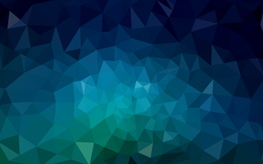 Poster - dark blue, green vector abstract perspective background.