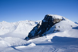 Fototapeta Góry - Ski slope on Presena glacier