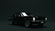 © paul - Powerful Black Muscle Car 3d illustration