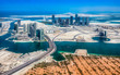 Aerial view of maryah island in Abu Dhabi