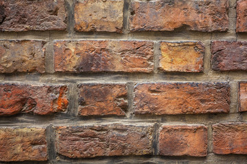 Wall Mural - old red brick wall texture background.