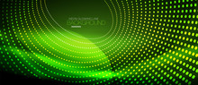 Neon Green Smooth Wave Digital Abstract Background