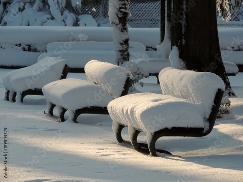 雪のソファー