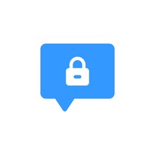 Message 01 Flat - Encrypted Message Icon